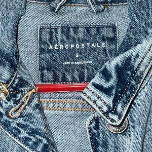 Aeropostale jeans jacket distressed size small